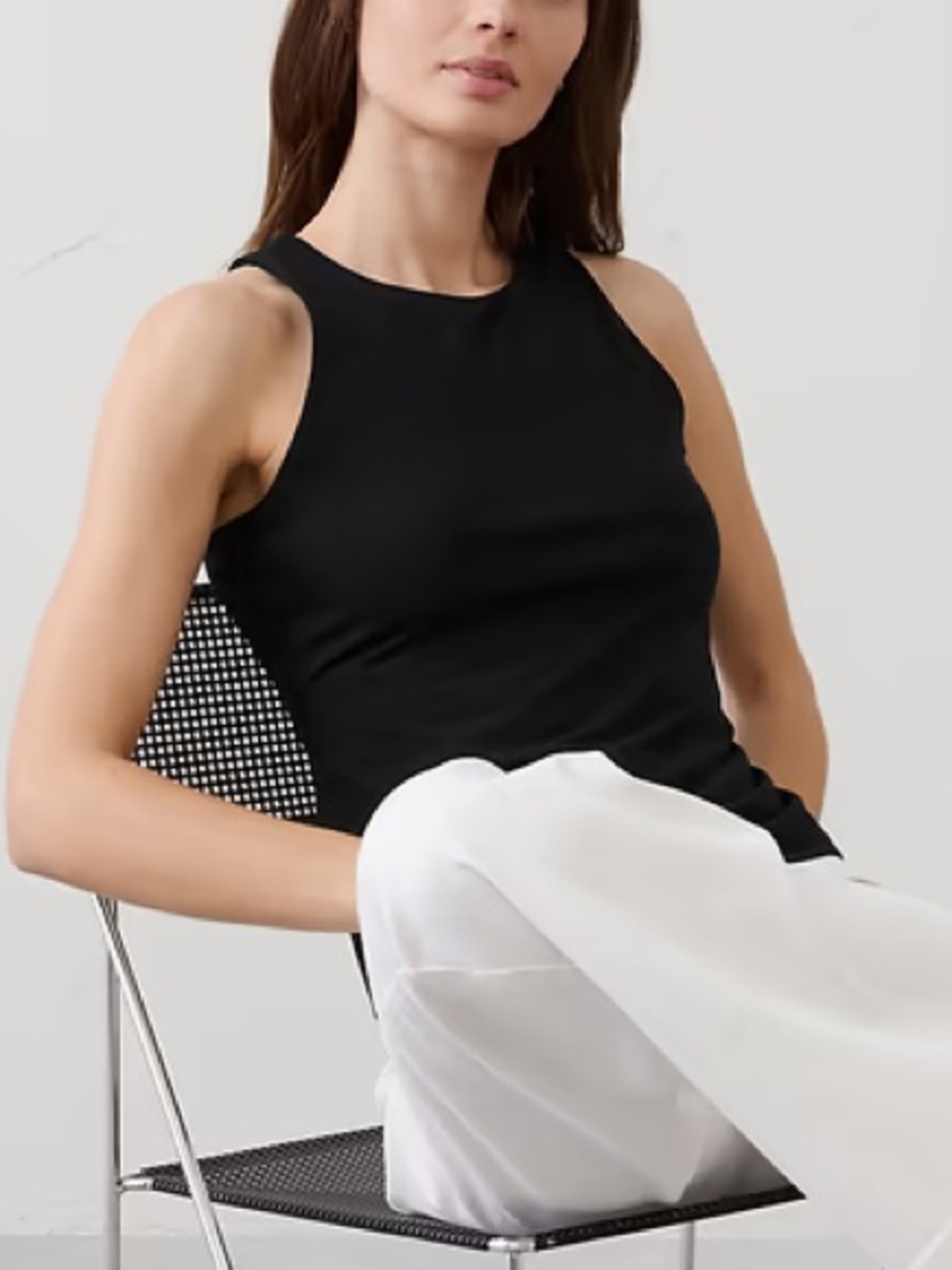 Banana republic black soft stretch racer tank